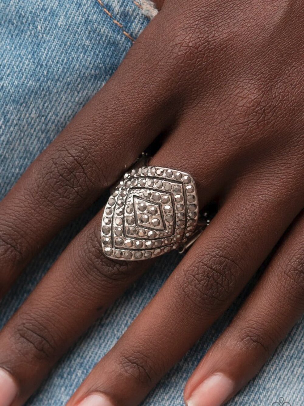 Paparazzi Jewelry Accessories - Plead GLITZY - Silver Ring - Vintage